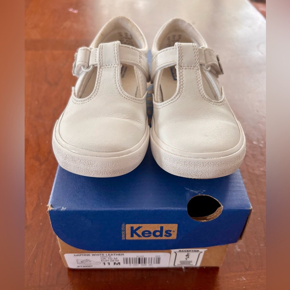 Keds Daphne T-Strap Leather Sneakers toddler girl size 11